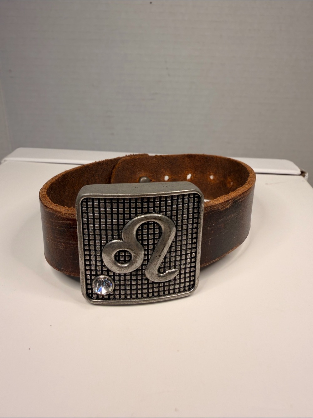 Isis Leo Zodiac Leather
Wristband Bracelet with Metal Charm